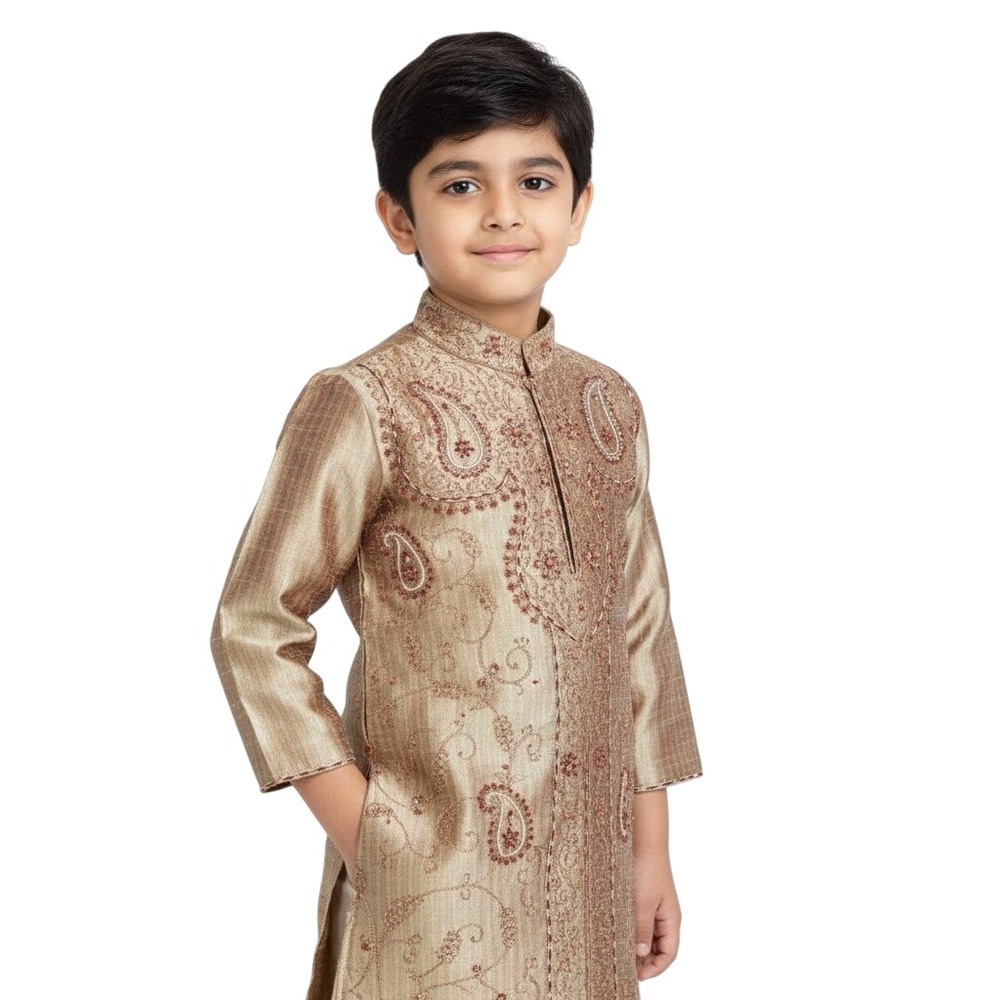 Little Romeo Jacket Indian Bollywood Beaded Red Sequins Embroidered Festive SZ 1